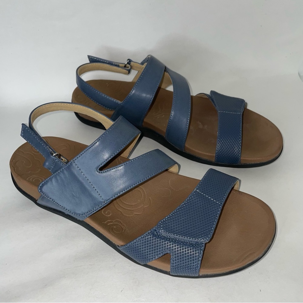 Rockport Ridge Asymmetrical Blue Ankle Strap Sandals Women's Size 9.5 - Picture 3 of 8